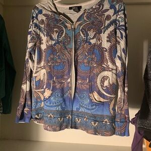 Style&co. Blue Zip-Up Hoodie